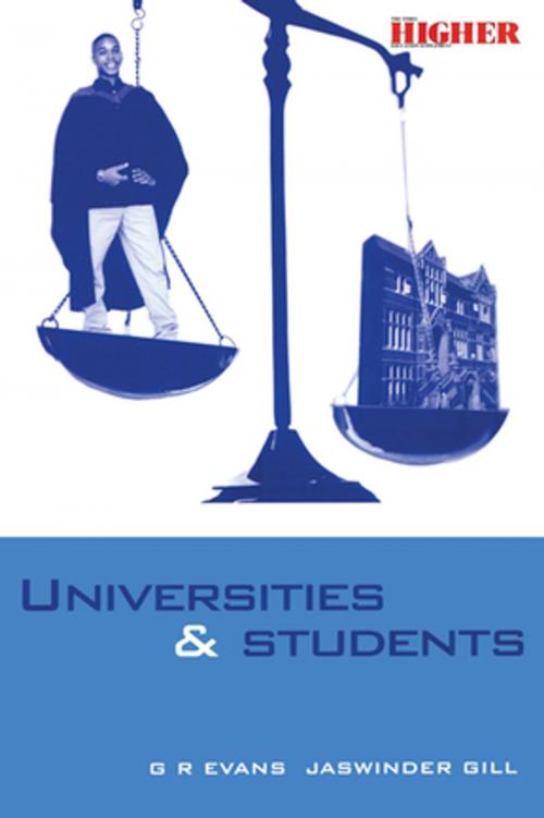 Cover of the book Universities and Students by Evans, G.R., Gill, Jaswinder, Taylor and Francis