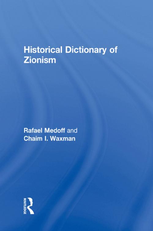 Cover of the book Historical Dictionary of Zionism by , Taylor and Francis