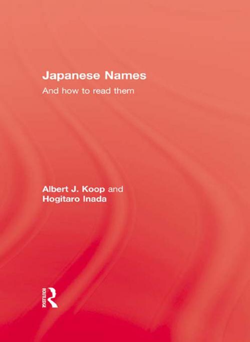 Cover of the book Japanese Names & How To Read by Koop, Taylor and Francis