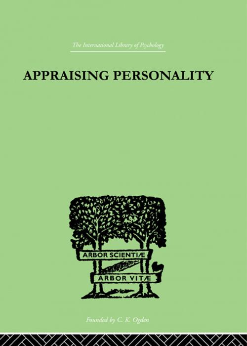 Cover of the book Appraising Personality by Harrower, Molly, Taylor and Francis