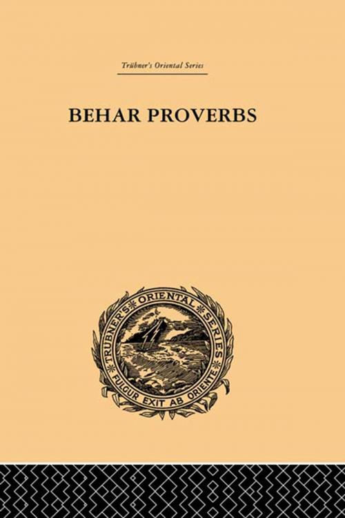 Cover of the book Behar Proverbs by John Christian, Taylor and Francis