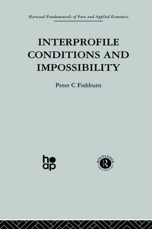 Cover of the book Interprofile Conditions and Impossibility by P. Fishburn, Taylor and Francis