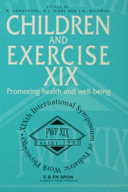 Cover of the book Children and Exercise XIX by , Taylor and Francis