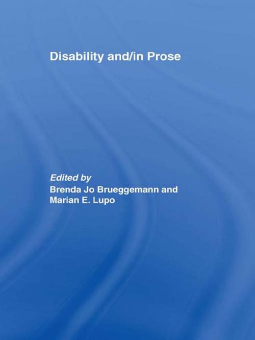 Cover of the book Disability and/in Prose by , Taylor and Francis
