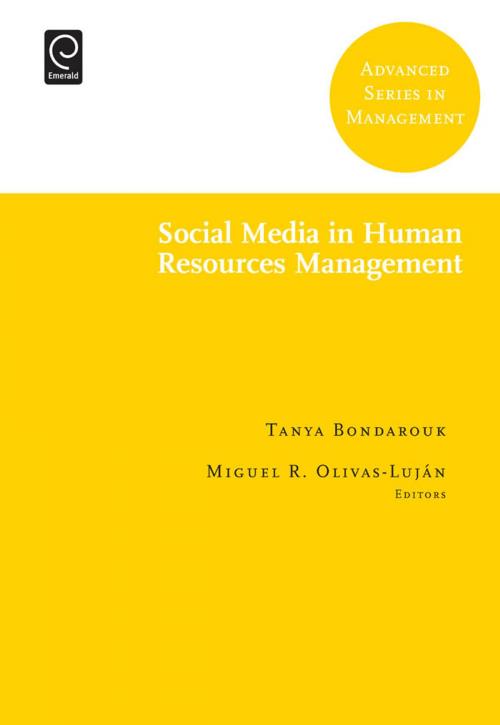 Cover of the book Social Media in Human Resources Management by , Emerald Group Publishing Limited