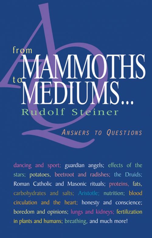 Cover of the book From Mammoths to Mediums... by Rudolf Steiner, Rudolf Steiner Press