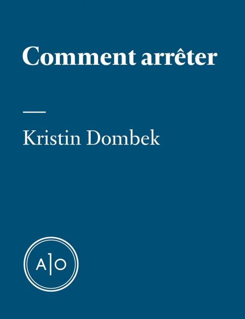 Cover of the book Comment arrêter by Kristin Dombek, Atelier 10