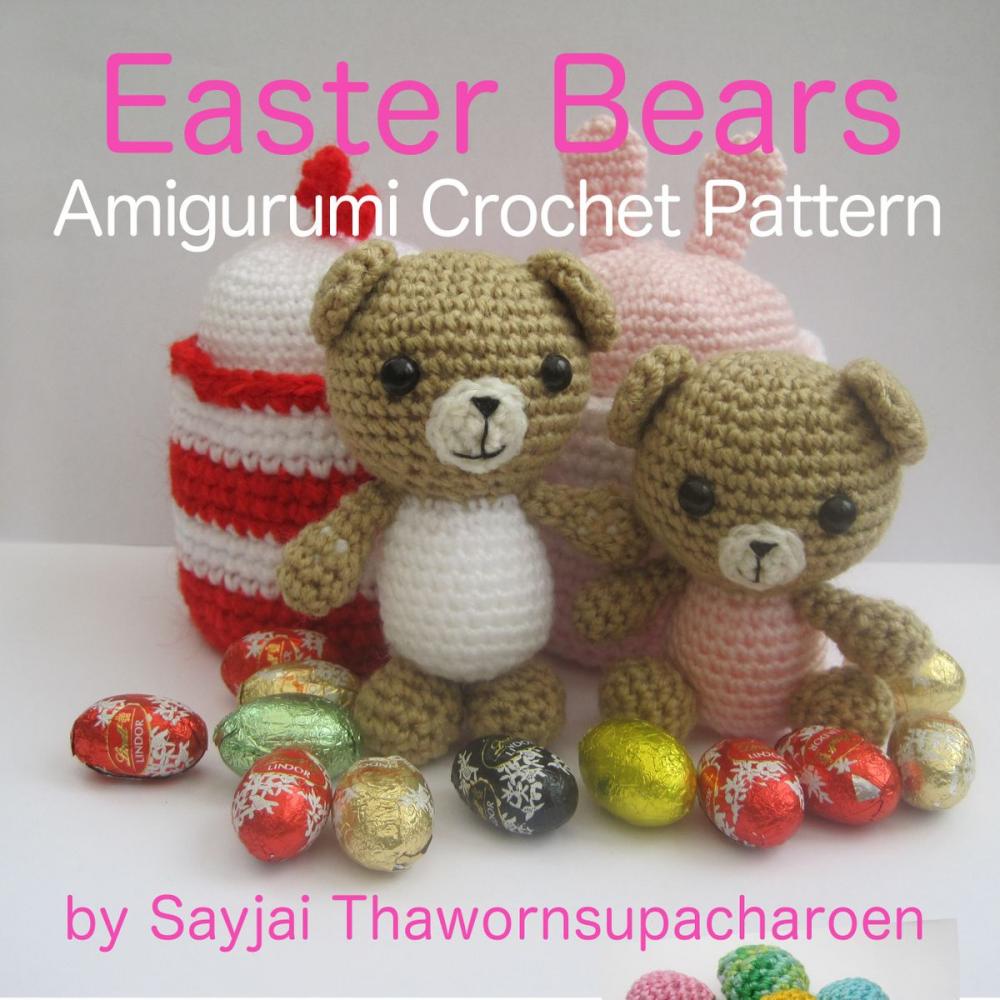 Big bigCover of Easter Bears Amigurumi Crochet Pattern