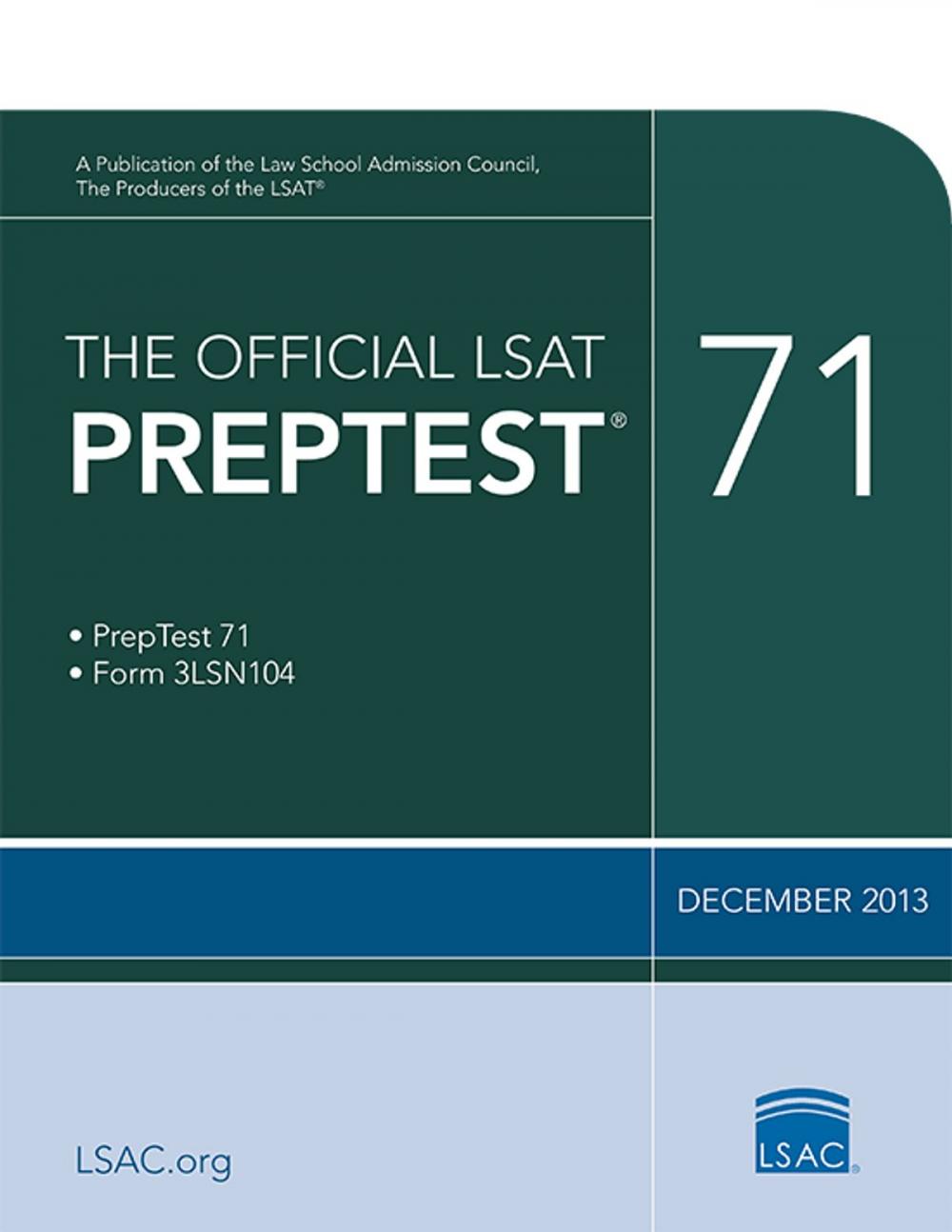 Big bigCover of The Official LSAT PrepTest 71
