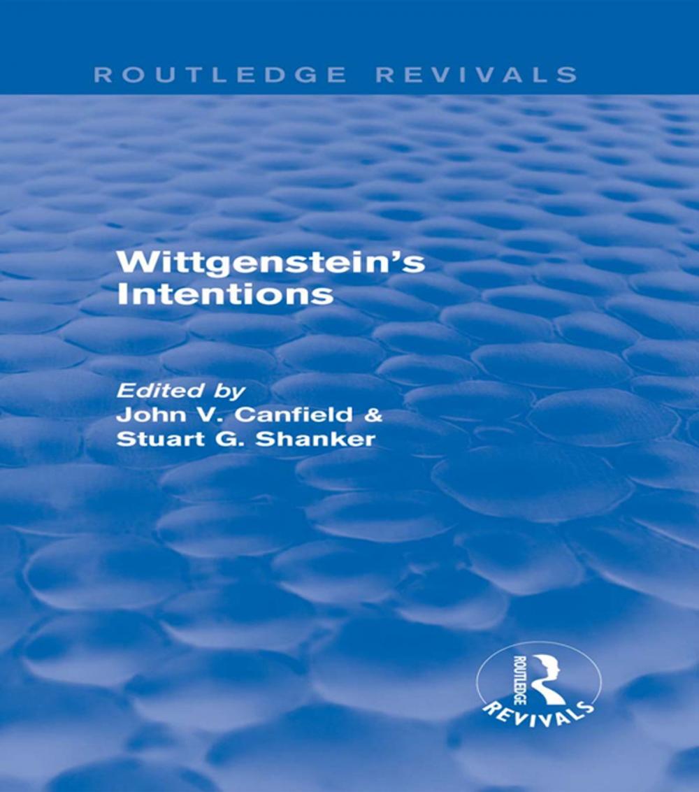 Big bigCover of Wittgenstein's Intentions (Routledge Revivals)