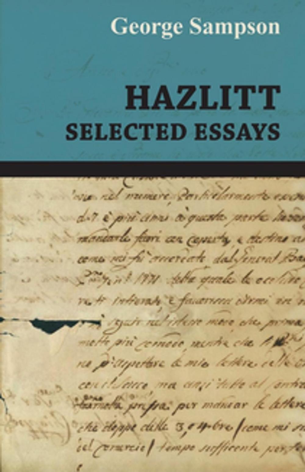 Big bigCover of Hazlitt - Selected Essays