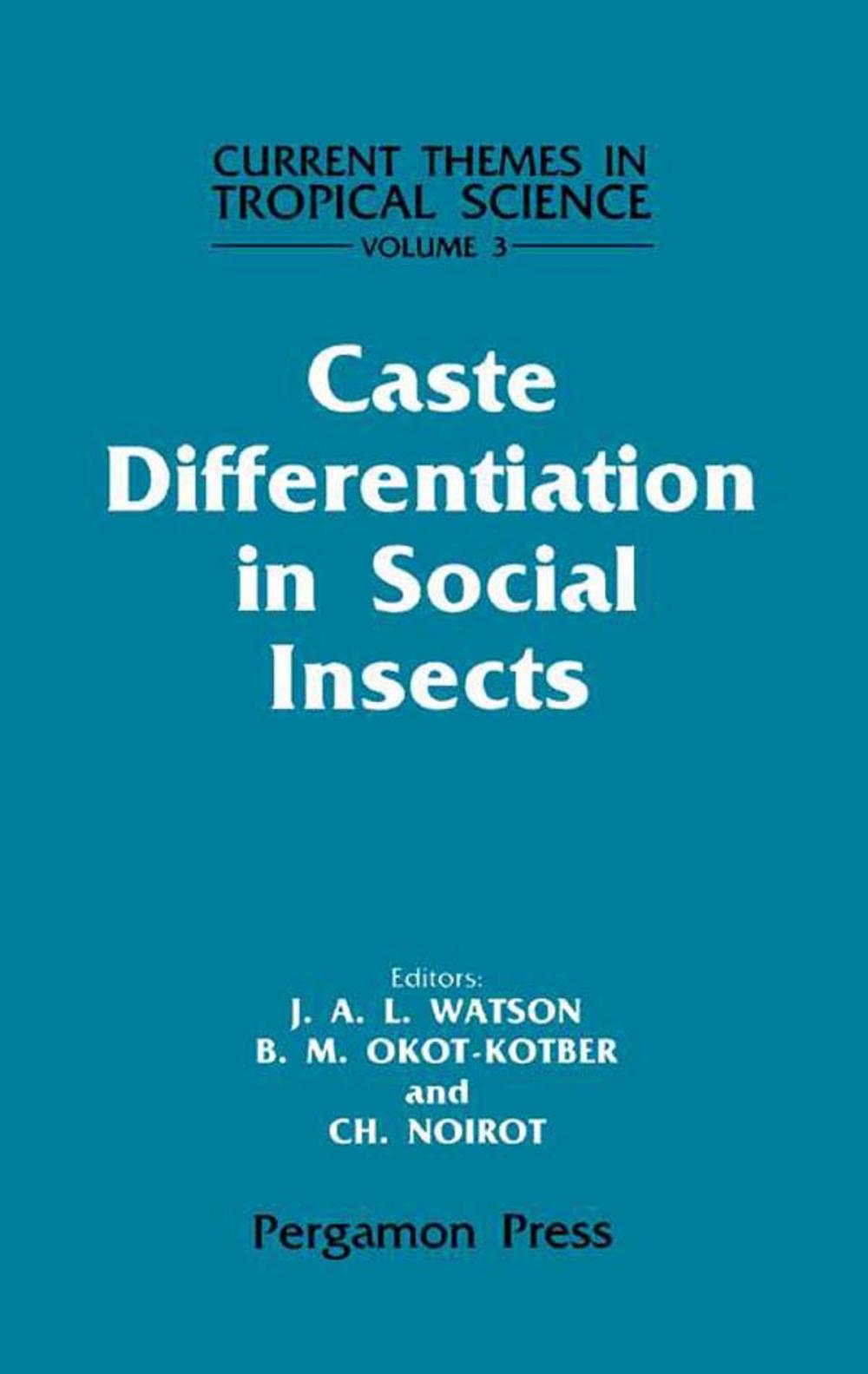 Big bigCover of Caste Differentiation in Social Insects