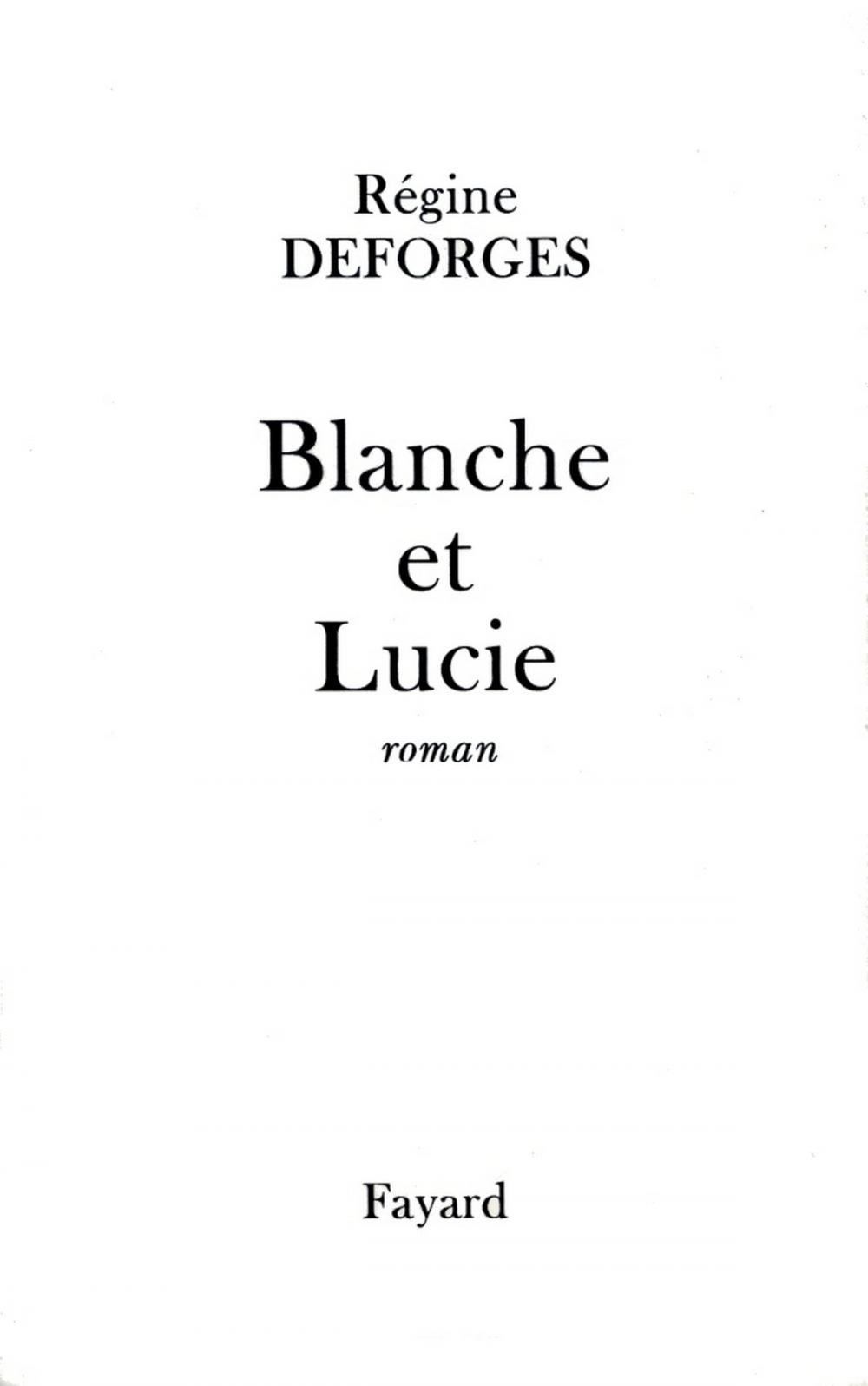 Big bigCover of Blanche et Lucie