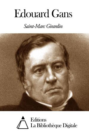 Cover of the book Edouard Gans by Louis Binaut