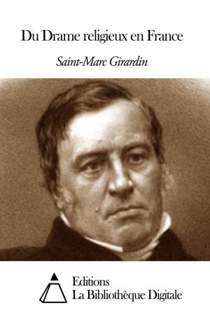 Book cover of Du Drame religieux en France