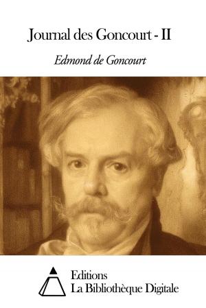 Book cover of Journal des Goncourt - II