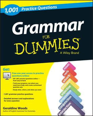 Cover of Grammar For Dummies: 1,001 Practice Questions (+ Free Online Practice)