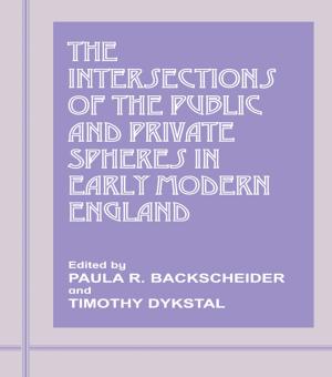 Cover of the book The Intersections of the Public and Private Spheres in Early Modern England by Brett Kahr