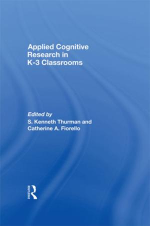 Cover of Applied Cognitive Research in K-3 Classrooms