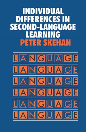 Cover of the book Individual Differences in Second Language Learning by Kostas Terzidis