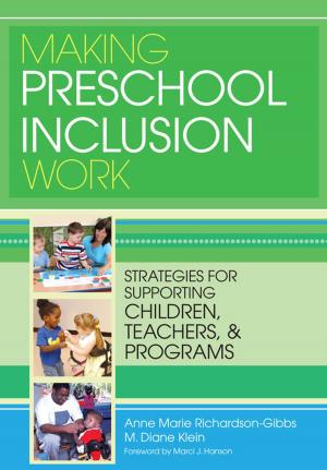 Cover of the book Making Preschool Inclusion Work by Martin Agran Ph.D., Richard Albin Ph.D., Sharon Ann Ballard-Krishnan, Linda M. Bambara, Ed.D., Brenda J. Bassingthwaite, Ph.D., Nila Benito, Chris Borgmeier, Ph.D., Diane Browder Ph.D., Kaitlin Bundock, Beth Custer, Yaniz C. Padilla Dalmau, Ph.D., V. Mark Durand Ph.D., Matt Enyart, M.S., Julie Esparza-Brown, Ed.D., Lisa S. Fleisher, Ph.D., Brenda Fossett, Ph.D., BCBA-D, Rachel Freeman, Ph.D., Ann Halvorsen, Ed.D., Leanne S. Hawken, Ph.D., Meme Hieneman Ph.D., Robert Horner Ph.D., Kavita V. Kamat, Lee Kern Ph.D., Pat Kimbrough, M.S., Todd G. Kopelman, Ph.D., Catherine Kunsch, M.S., Angel Lee, M.Ed., John F. Lee, Teri Lewis, Ph.D., Scott D. Lindgren, Ph.D., Sheldon L. Loman, Ph.D., Elizabeth R. Lorah, Ph.D., Joseph Lucyshyn Ph.D., Kris Matthews, John McDonnell Ph.D., Jennifer McFarland-Whisman Ph.D., Kent McIntosh, Ph.D., Ronda Michaelson, Tom Neary, Lori Newcomer, Ph.D., Breda V. O'Keeffe, Robert E. O'Neill, Ph.D., Billie Jo Rodriguez, Ph.D., Wayne Sailor Ph.D., Allyson Satter, Ph.D., Kelcey Schmitz, Scott Shepard, Jeffrey Sprague, Ph.D., Amanda K. Stanford, Richard Stock, M. Kathleen Strickland-Cohen, Ph.D., Matt Tincani, Ph.D., BCBA-D, Anne W. Todd, M.S., Bobbie Vaughn Ph.D., Michael L. Wehmeyer 