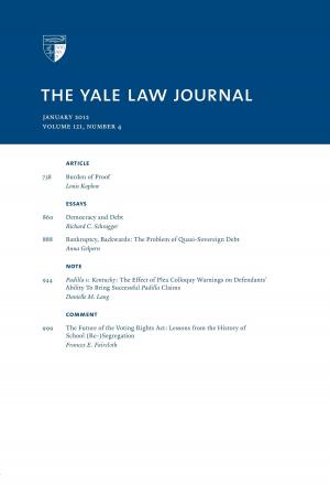 Book cover of Yale Law Journal: Volume 121, Number 4 - January 2012