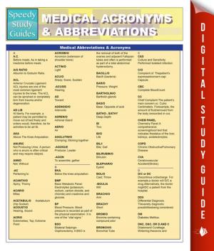 Cover of the book Medical Abbreviations & Acronyms (Speedy Study Guides) by Faye Sonja