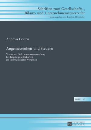 Cover of the book Angemessenheit und Steuern by Steven L. Bindeman