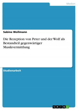 Cover of the book Die Rezeption von Peter und der Wolf als Bestandteil gegenwärtiger Musikvermittlung by Marina Peitzmeier