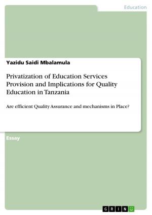 Cover of the book Privatization of Education Services Provision and Implications for Quality Education in Tanzania by Farina Wittenberg