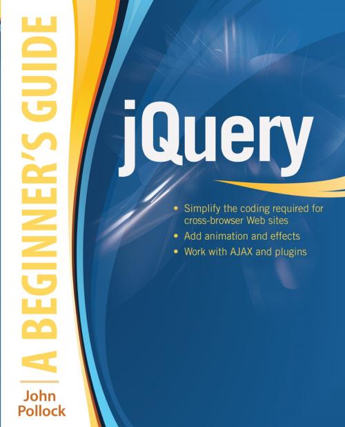 Cover of the book jQuery: A Beginner's Guide by John Pollock, McGraw-Hill Education