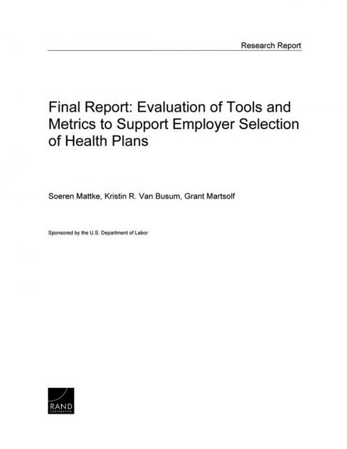 Cover of the book Final Report by Soeren Mattke, Kristin R. Van Busum, Grant Martsolf, RAND Corporation