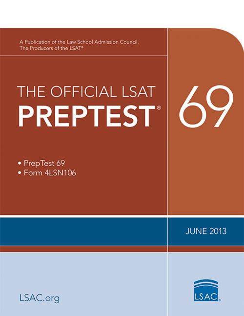 Cover of the book The Official LSAT PrepTest 69 by Law School Admission Council, Law School Admission Council