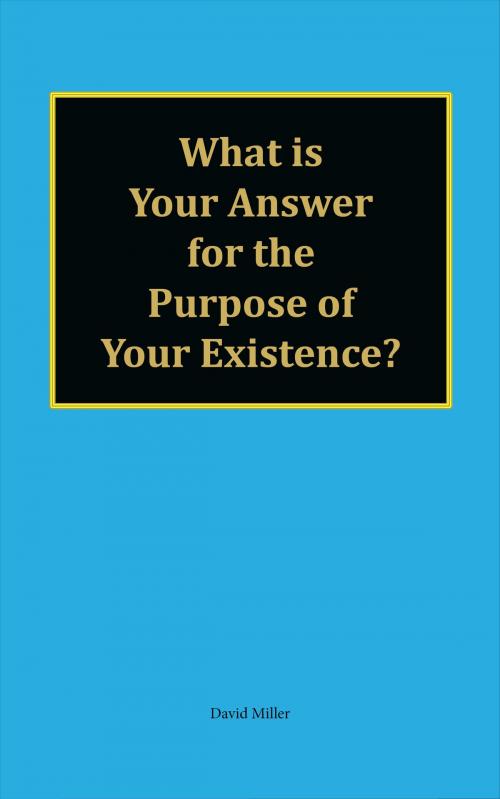 Cover of the book What is Your Answer for the Purpose of Your Existence? by David Miller, MoshPit Publishing