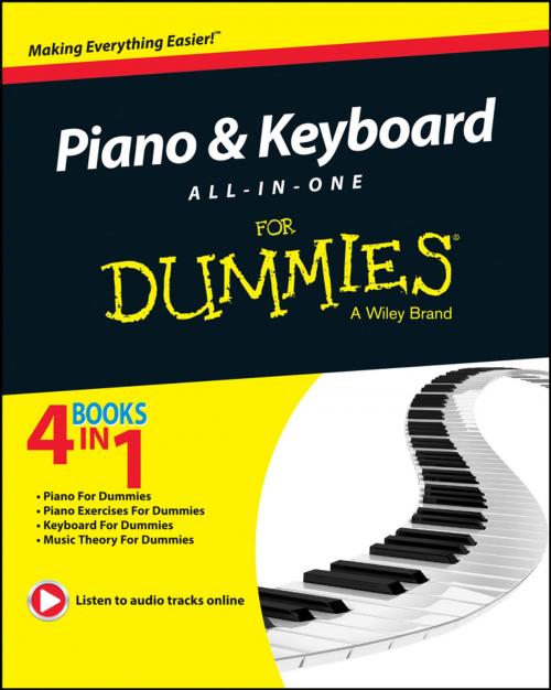 Cover of the book Piano and Keyboard All-in-One For Dummies by Holly Day, Jerry Kovarksy, David Pearl, Michael Pilhofer, Blake Neely, Wiley