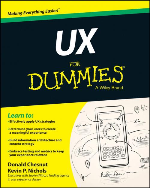 Cover of the book UX For Dummies by Donald Chesnut, Kevin P. Nichols, Wiley