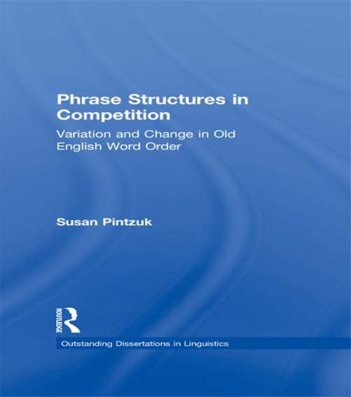 Cover of the book Phrase Structures in Competition by Susan Pintzuk, Taylor and Francis