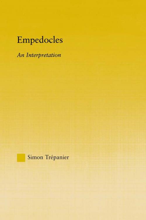 Cover of the book Empedocles by Simon Trepanier, Taylor and Francis