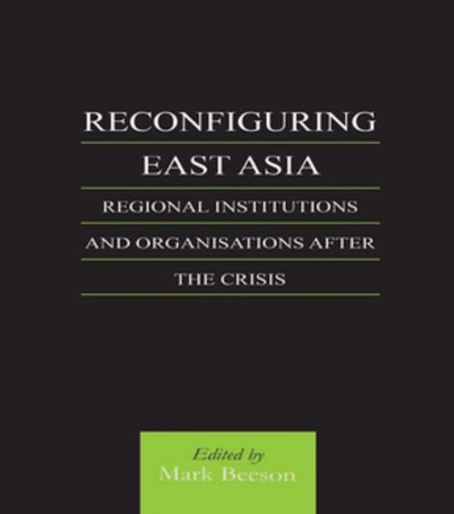 Cover of the book Reconfiguring East Asia by Mark Beeson, Taylor and Francis