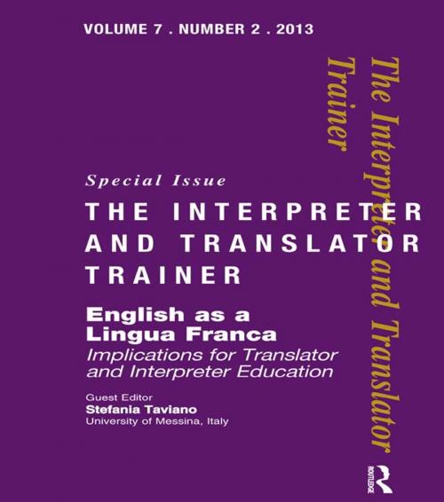 Cover of the book English as a Lingua Franca by Stefania Taviano, Taylor and Francis