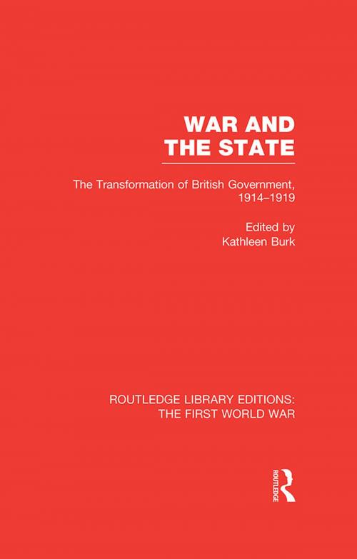 Cover of the book War and the State (RLE The First World War) by , Taylor and Francis