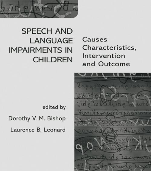 Cover of the book Speech and Language Impairments in Children by , Taylor and Francis