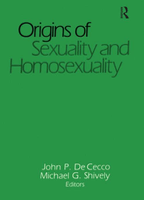 Cover of the book Origins of Sexuality and Homosexuality by John Dececco, Phd, Michael Shively, Taylor and Francis