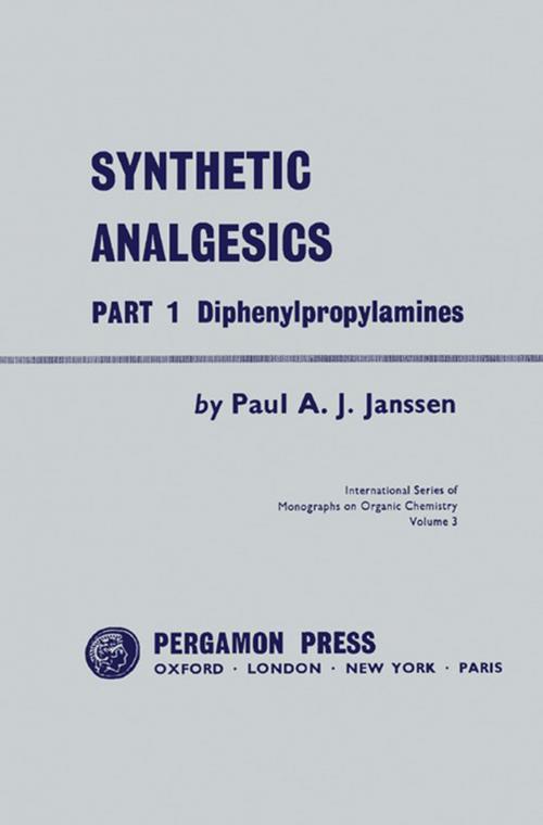 Cover of the book Synthetic Analgesics by Paul A. J. Janssen, Elsevier Science