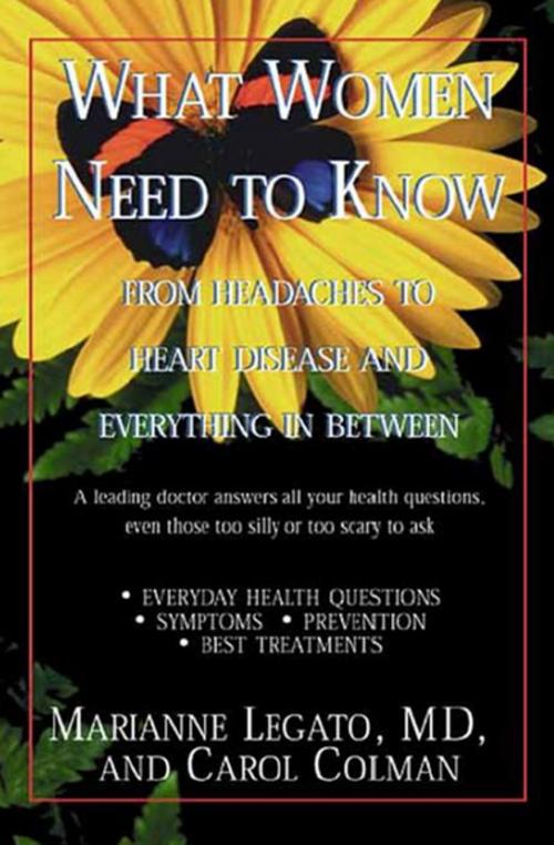Cover of the book What Women Need to Know by Marianne J. Legato, MD, Carol Colman, Open Road Media
