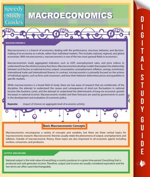 Cover of the book Macroeconomics (Speedy Study Guides) by Speedy Publishing LLC, Speedy Publishing LLC