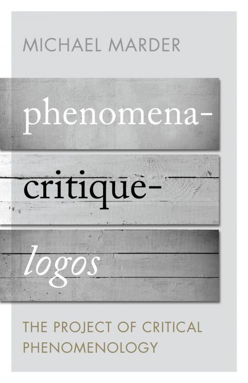 Cover of the book Phenomena-Critique-Logos by Michael Marder, Author of Heidegger: Phenomenology, Ecology, Politics, Rowman & Littlefield International