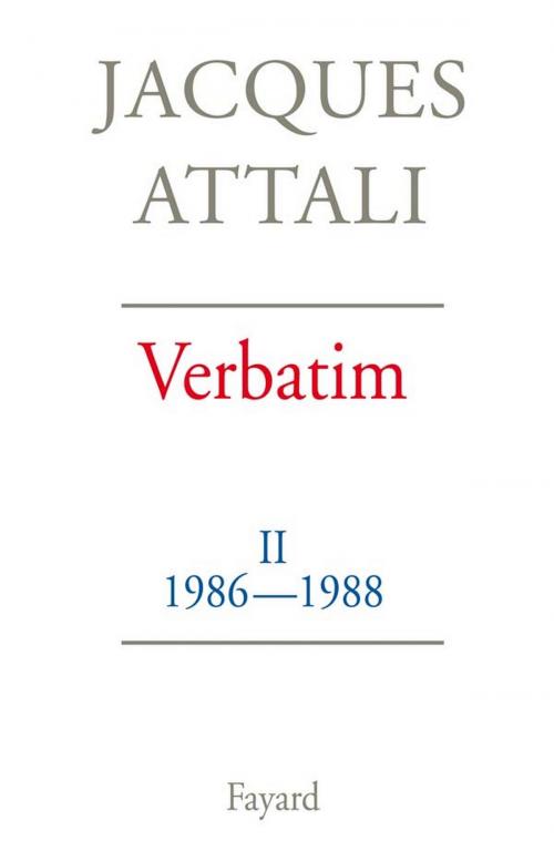 Cover of the book Verbatim by Jacques Attali, Fayard
