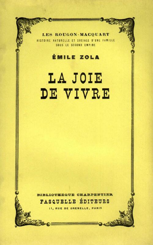 Cover of the book La joie de vivre by Émile Zola, Grasset
