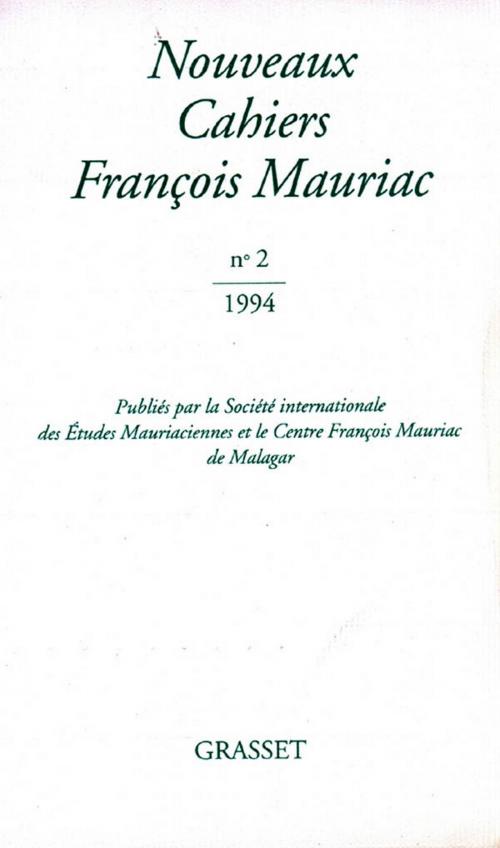 Cover of the book Nouveaux Cahiers Françis Mauriac n°02 by François Mauriac, Grasset